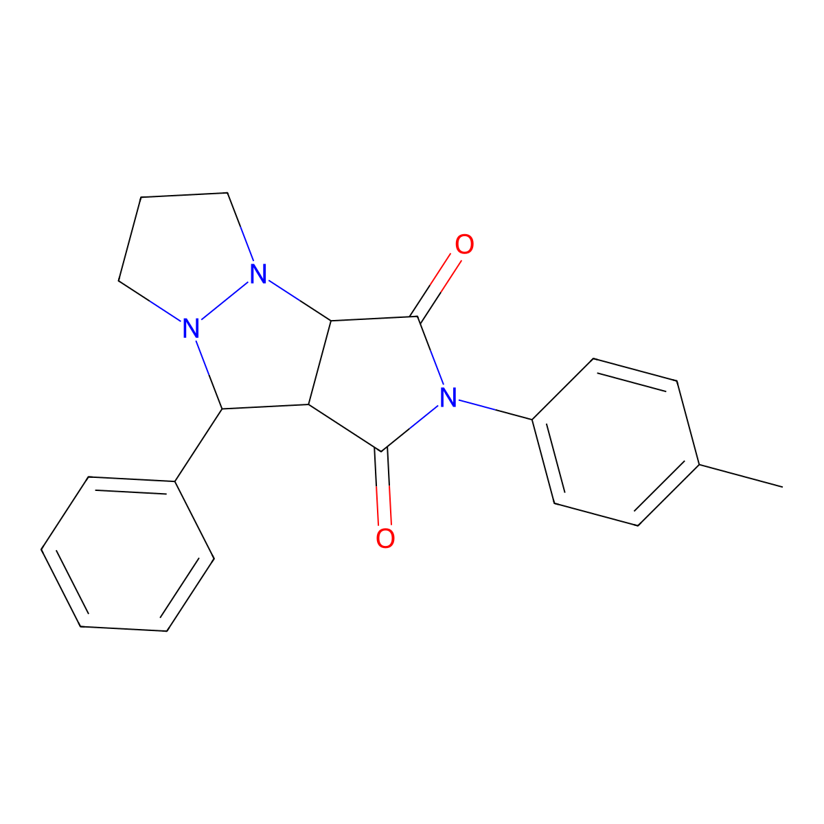 9-phenyl-2-(p-tolyl)hexahydro-1H-pyrazolo[1,2-a]pyrrolo[3,4-c]pyrazole-1,3(2H)-dione molecular structure, CAS 473576-93-1