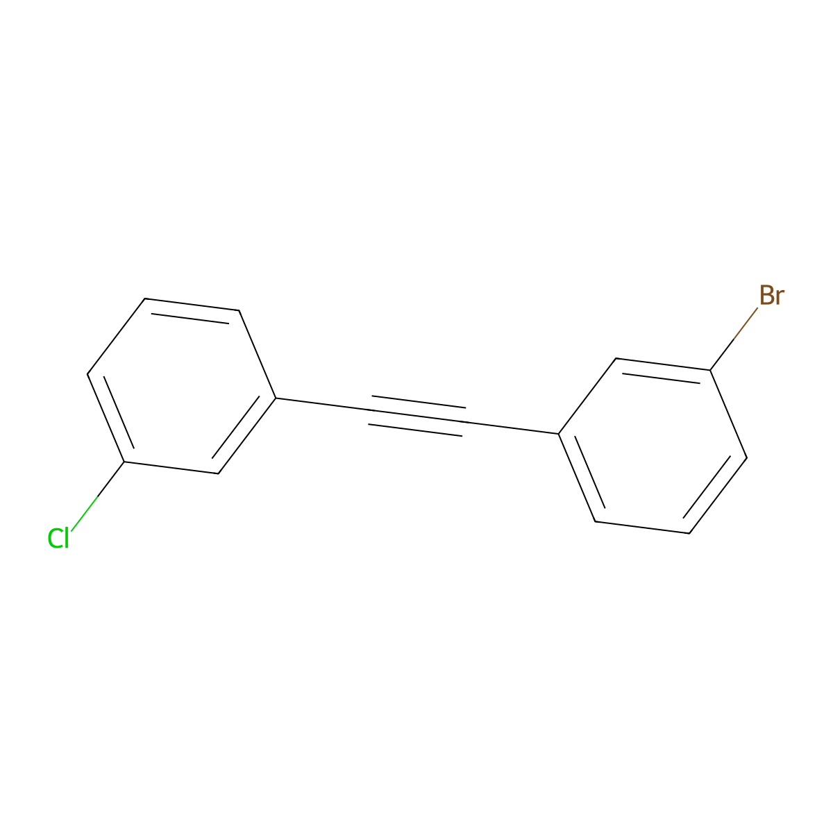 1-[2-(3-Bromophenyl)ethynyl]-3-chlorobenzene molecular structure, CAS 473580-39-1