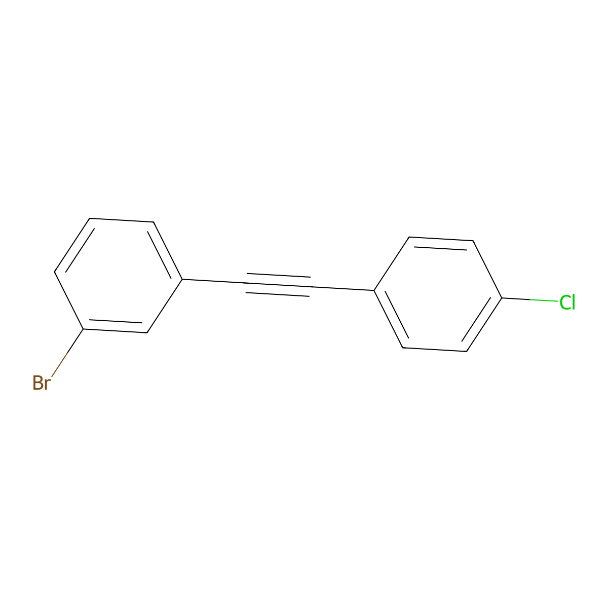 1-[2-(3-Bromophenyl)ethynyl]-4-chlorobenzene molecular structure, CAS 473580-42-6