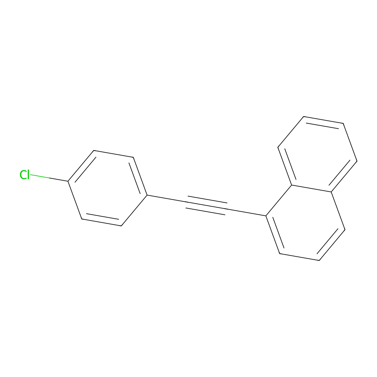 1-[2-(4-Chlorophenyl)ethynyl]naphthalene molecular structure, CAS 473580-52-8