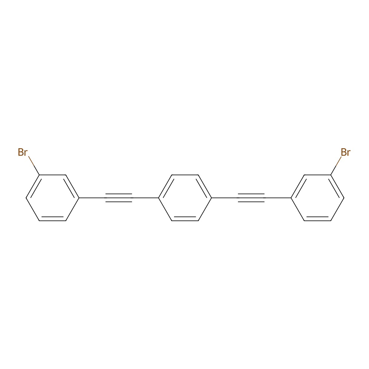 1-Bromo-3-(2-{4-[2-(3-bromophenyl)ethynyl]phenyl}ethynyl)benzene molecular structure, CAS 473580-58-4