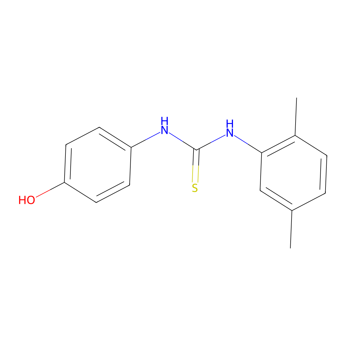 1-(2,5-Dimethylphenyl)-3-(4-hydroxyphenyl)thiourea molecular structure, CAS 473587-39-2