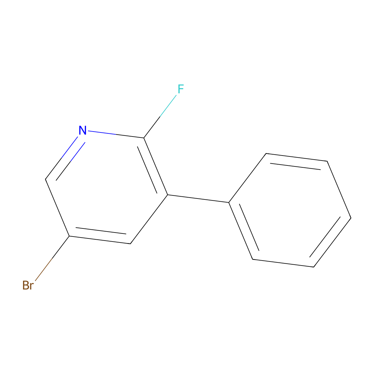 5-Bromo-2-fluoro-3-phenylpyridine molecular structure, CAS 473596-03-1