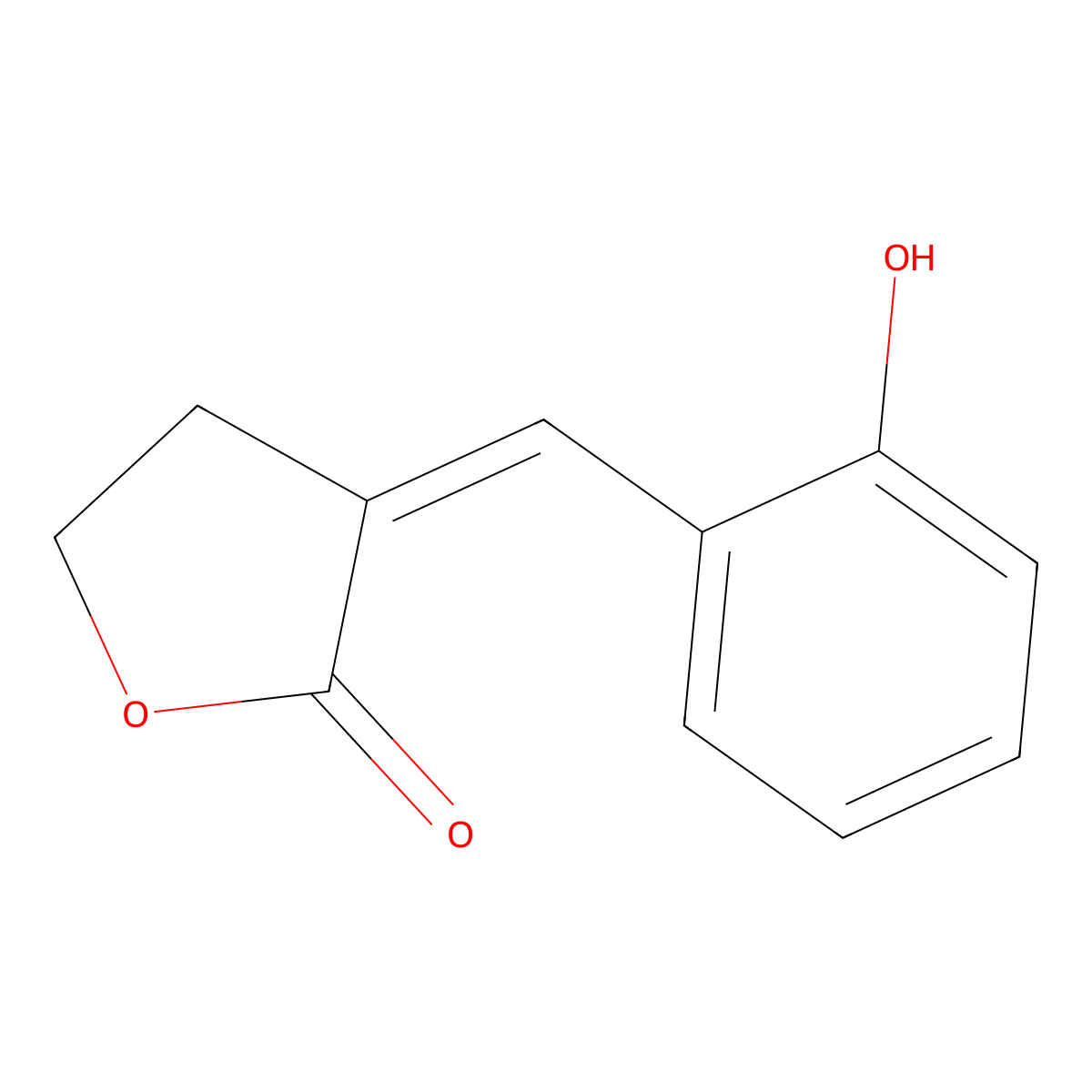 (3Z)-3-[(2-hydroxyphenyl)-methylene]-tetrahydro-furan-2-one molecular structure, CAS 4736-29-2
