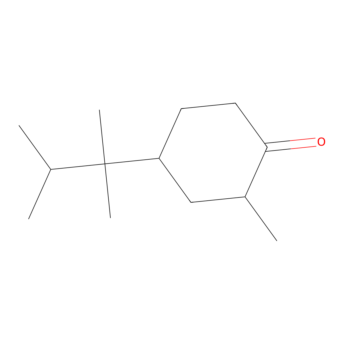 4-(2,3-Dimethylbutan-2-yl)-2-methylcyclohexan-1-one molecular structure, CAS 4736-45-2