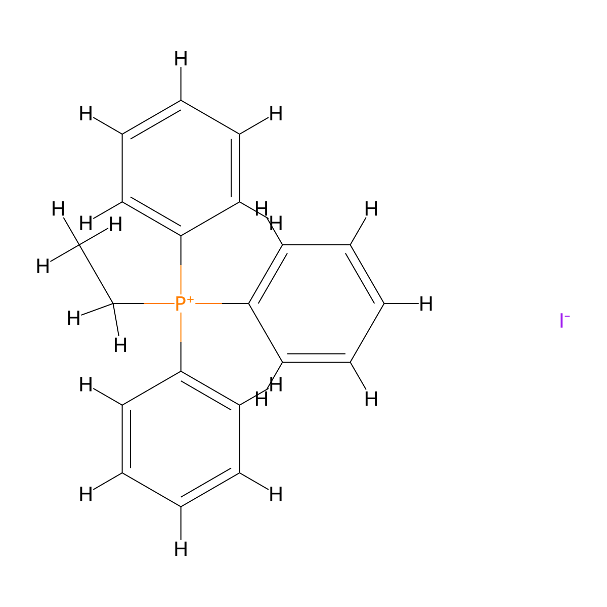 Ethyltriphenylphosphonium iodide molecular structure, CAS 4736-60-1