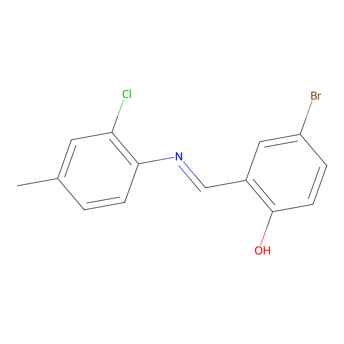 4-bromo-2-{(E)-[(2-chloro-4-methylphenyl)imino]methyl}phenol molecular structure, CAS 473602-94-7