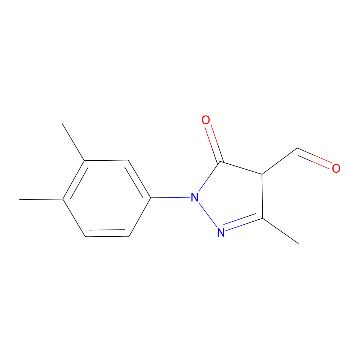 1-(3,4-Dimethylphenyl)-3-methyl-5-oxo-4,5-dihydro-1H-pyrazole-4-carbaldehyde molecular structure, CAS 473681-77-5