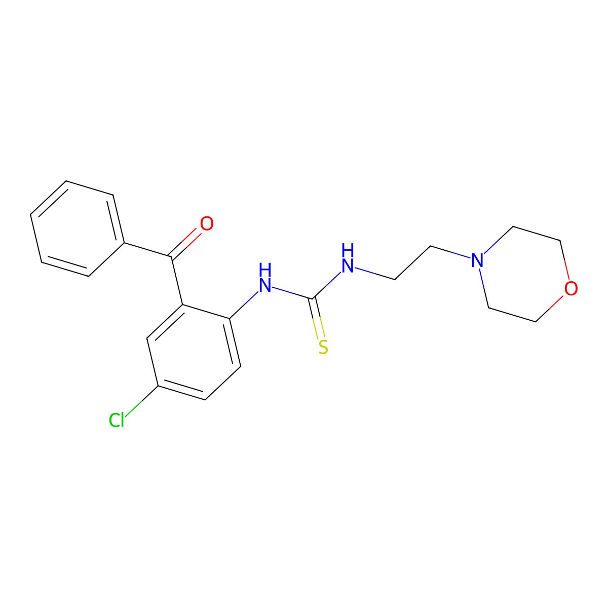 1-[4-Chloro-2-(phenylcarbonyl)phenyl]-3-[2-(morpholin-4-yl)ethyl]thiourea molecular structure, CAS 473688-37-8