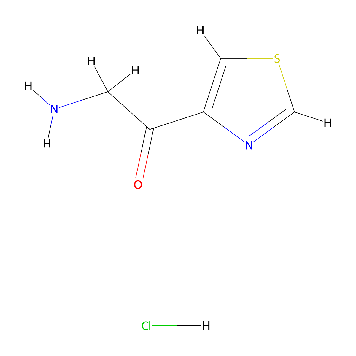 2-Amino-1-(1,3-thiazol-4-yl)ethan-1-one hydrochloride molecular structure, CAS 473693-04-8
