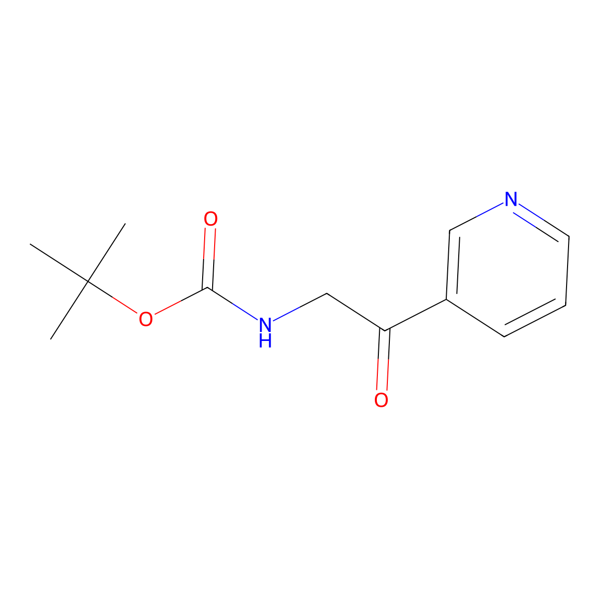 tert-Butyl (2-oxo-2-(pyridin-3-yl)ethyl)carbamate molecular structure, CAS 473693-42-4