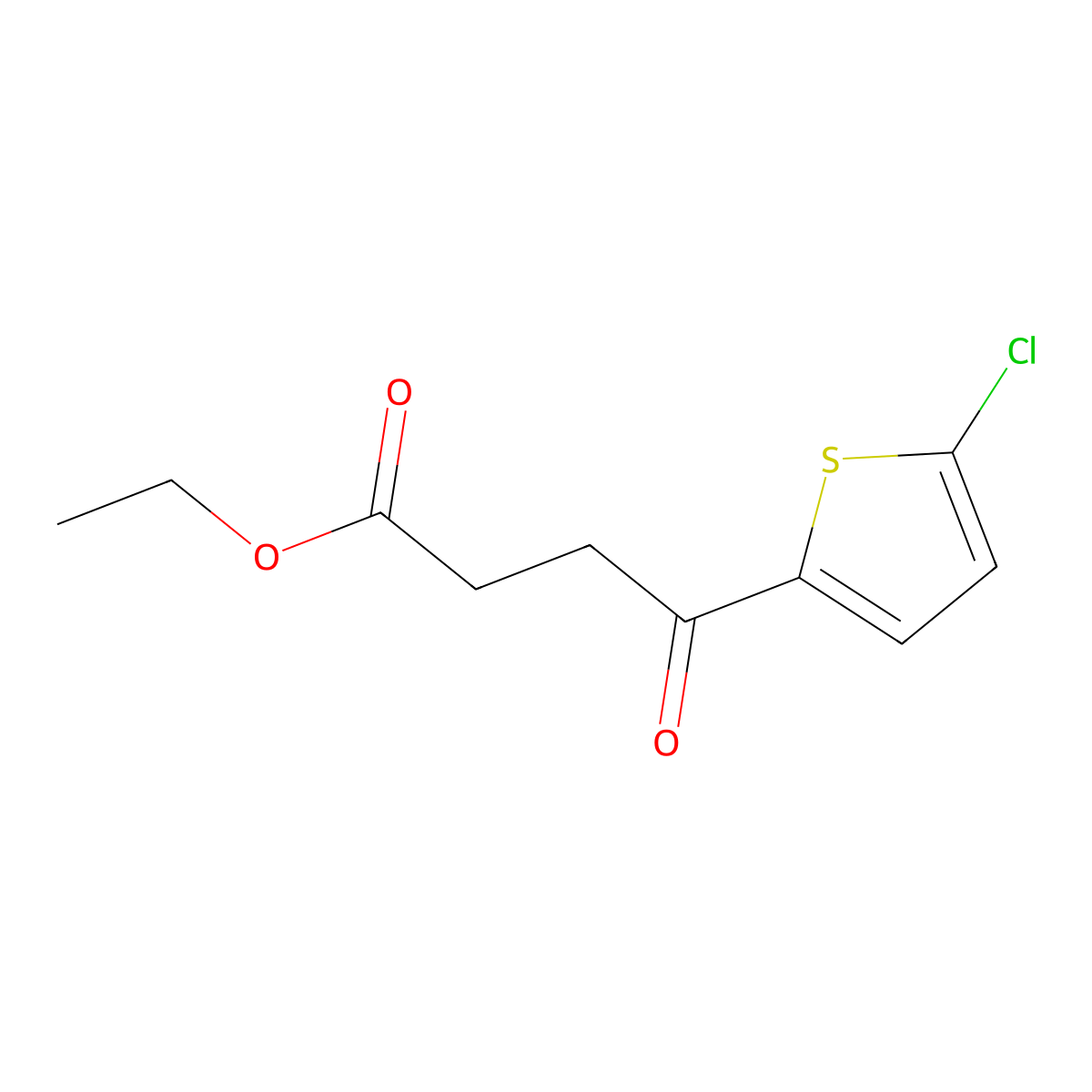 Ethyl 4-(5-chloro-2-thienyl)-4-oxobutanoate molecular structure, CAS 473694-31-4