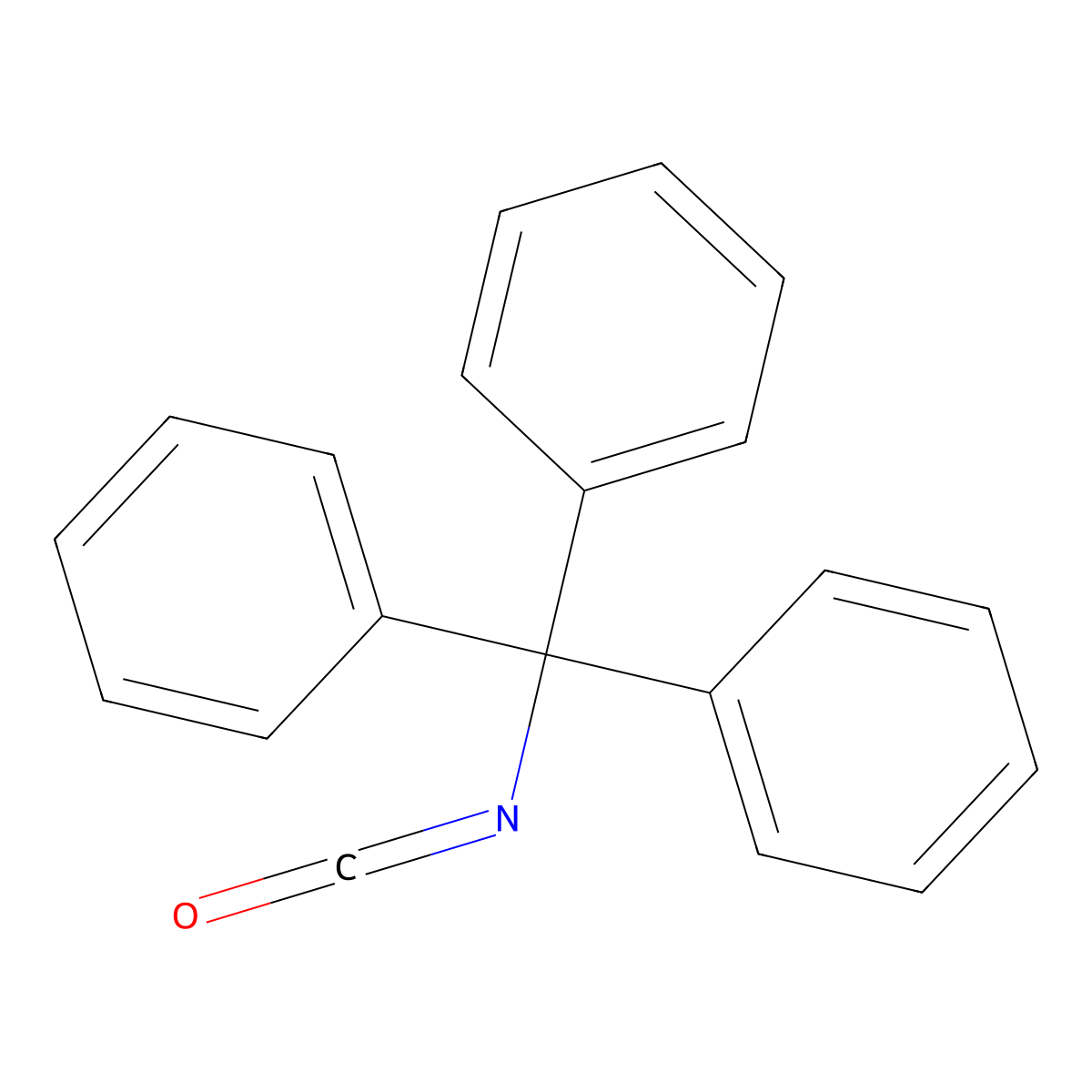 Isocyanic acid, trityl ester molecular structure, CAS 4737-21-7