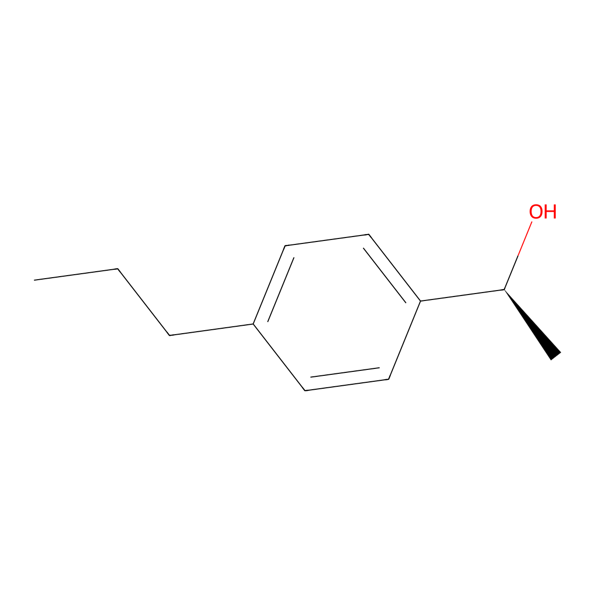 (1S)-1-(4-propylphenyl)ethan-1-ol molecular structure, CAS 473700-93-5