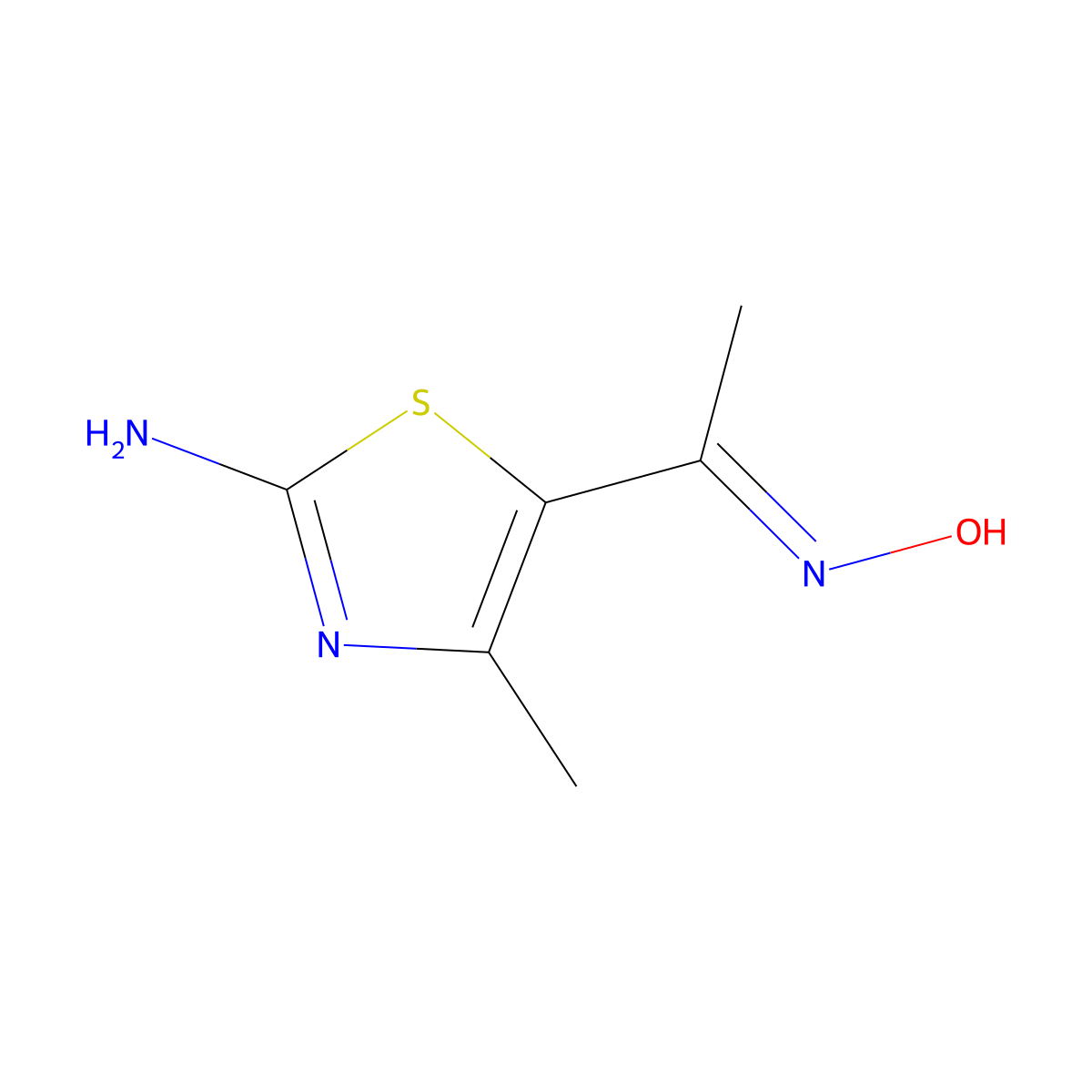5-[1-(Hydroxyimino)ethyl]-4-methyl-1,3-thiazol-2-amine molecular structure, CAS 473702-34-0