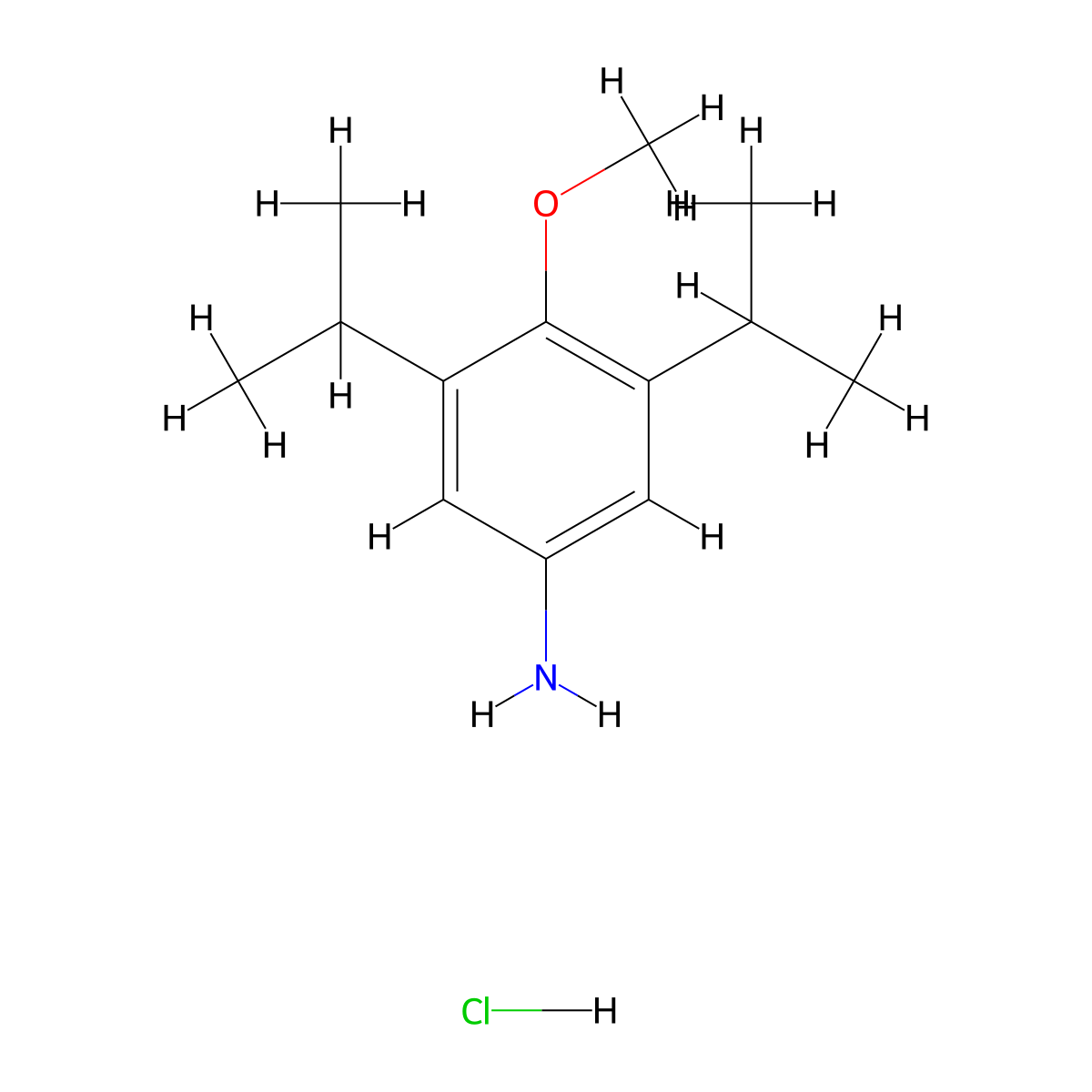 3,5-Diisopropyl-4-methoxy-phenylamine hydrochloride molecular structure, CAS 473702-82-8