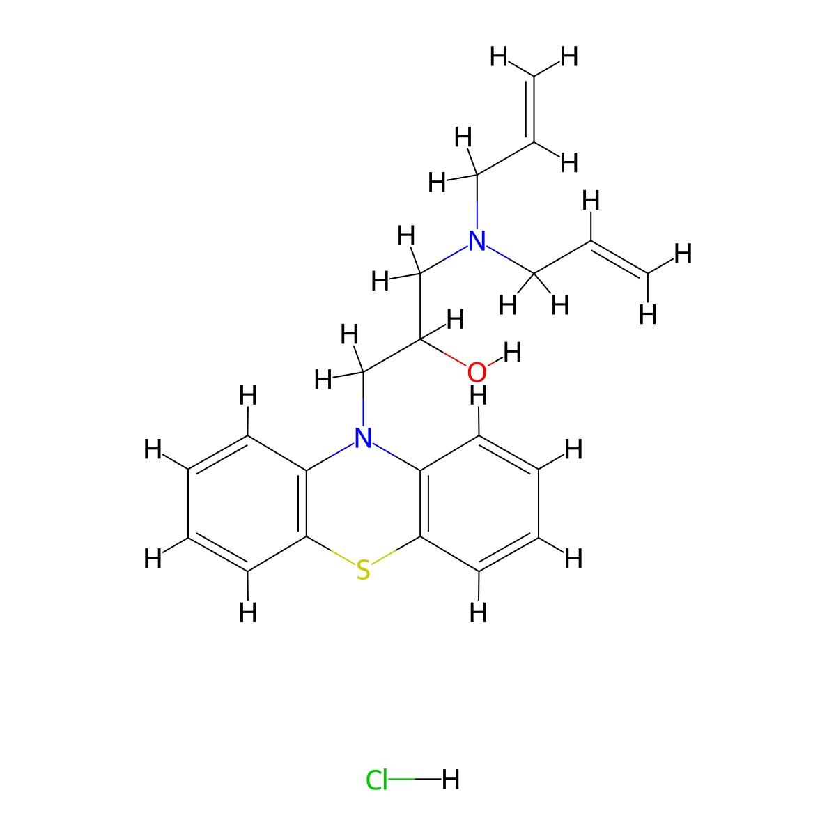 1-(diallylamino)-3-(10H-phenothiazin-10-yl)propan-2-ol hydrochloride molecular structure, CAS 473703-78-5