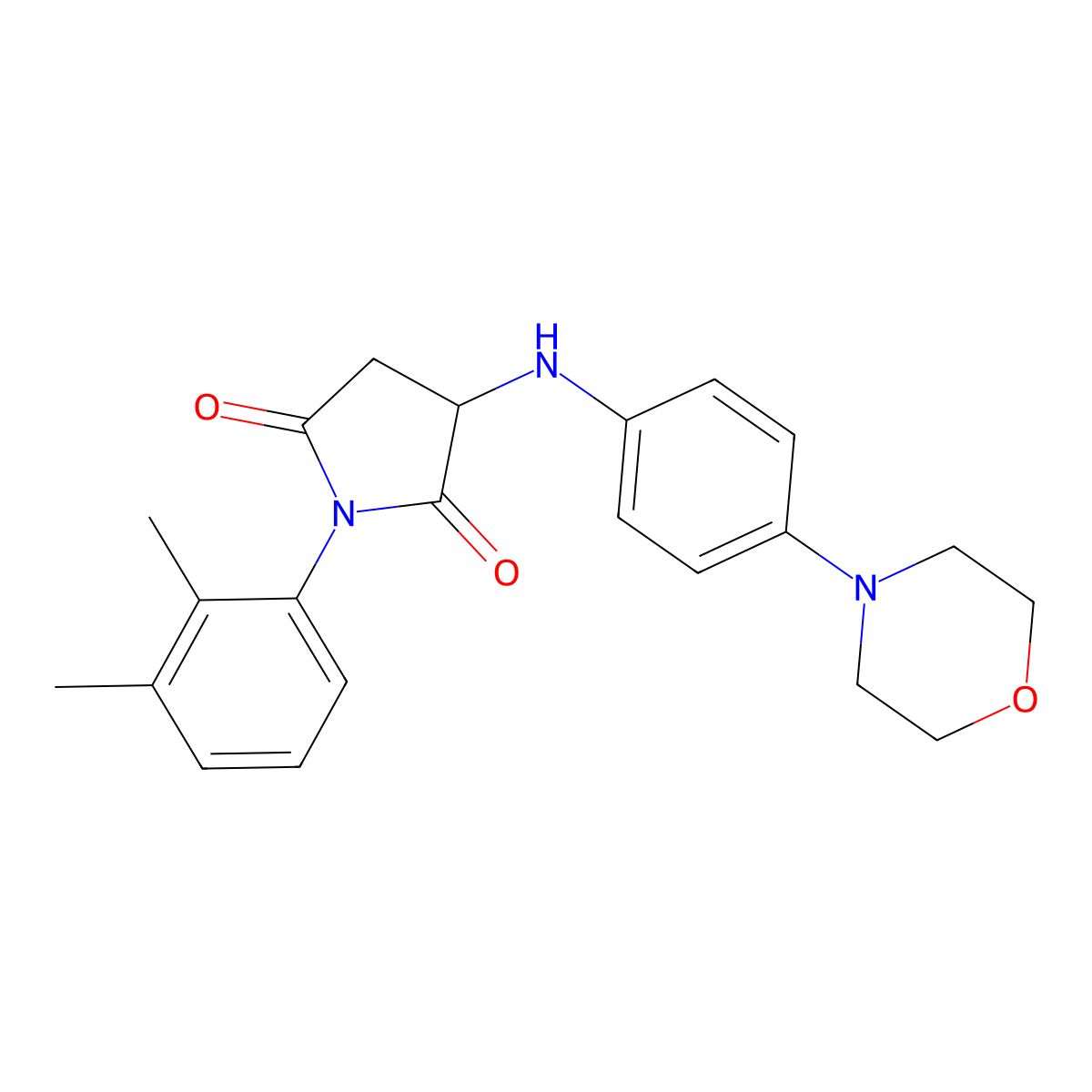 1-(2,3-Dimethylphenyl)-3-{[4-(morpholin-4-yl)phenyl]amino}pyrrolidine-2,5-dione molecular structure, CAS 473704-46-0