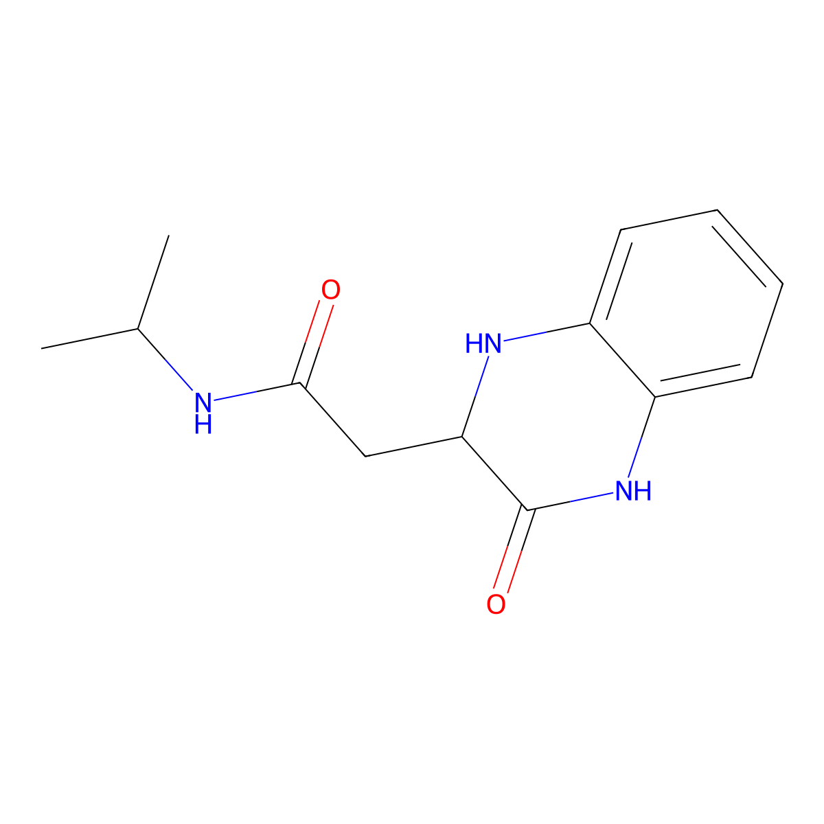 N-Isopropyl-2-(3-oxo-1,2,3,4-tetrahydro-quinoxalin-2-yl)-acetamide molecular structure, CAS 473704-47-1