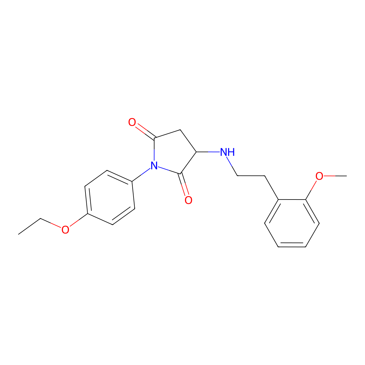 1-(4-Ethoxyphenyl)-3-[2-(2-methoxyphenyl)ethylamino]pyrrolidine-2,5-dione molecular structure, CAS 473704-88-0