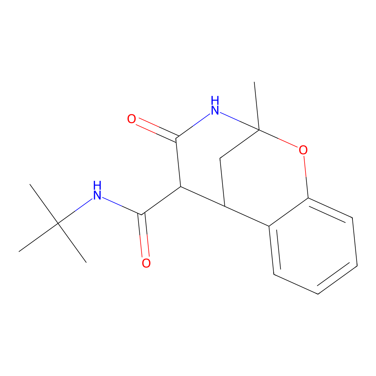 N-(tert-butyl)-2-methyl-4-oxo-3,4,5,6-tetrahydro-2H-2,6-methanobenzo[g][1,3]oxazocine-5-carboxamide molecular structure, CAS 473704-92-6