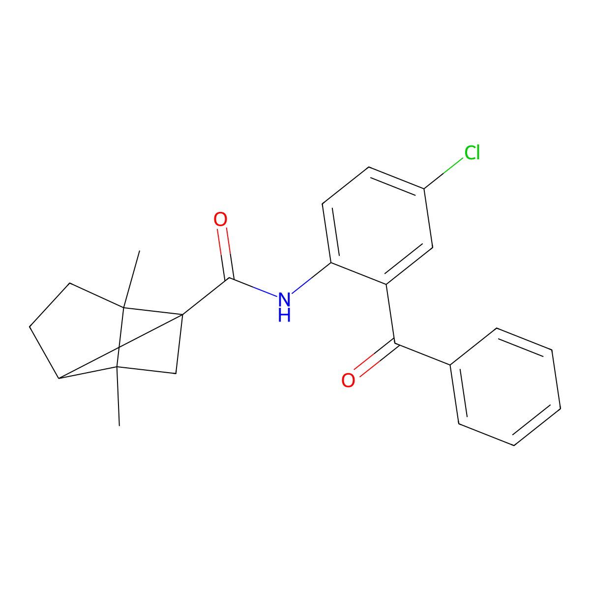 N-(2-benzoyl-4-chlorophenyl)-2,6-dimethyltricyclo[3.2.0.0(2,6)]heptane-1-carboxamide molecular structure, CAS 473705-18-9