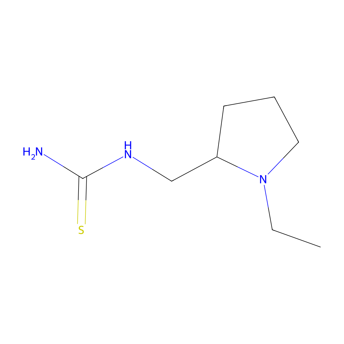 [(1-Ethylpyrrolidin-2-yl)methyl]thiourea molecular structure, CAS 473706-97-7