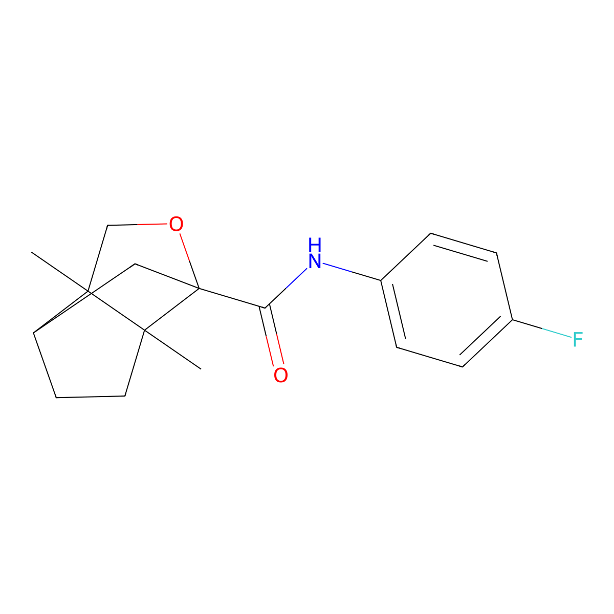 N-(4-fluorophenyl)-3a,6a-dimethylhexahydro-1H-1,4-methanocyclopenta[c]furan-1-carboxamide molecular structure, CAS 473707-65-2