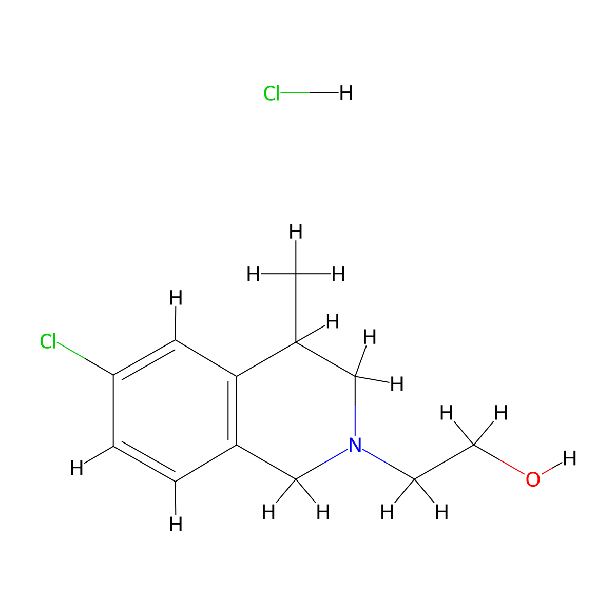 2-(6-chloro-4-methyl-3,4-dihydroisoquinolin-2(1H)-yl)ethanol hydrochloride molecular structure, CAS 473707-76-5