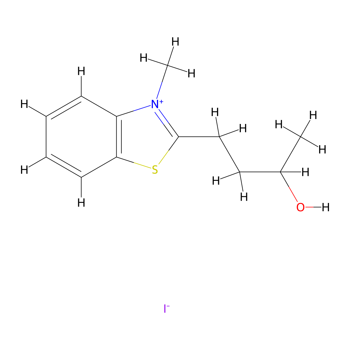 2-(3-Hydroxybutyl)-3-methylbenzo[d]thiazol-3-ium iodide molecular structure, CAS 473707-81-2