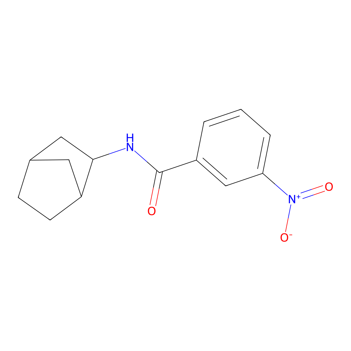 N-(Bicyclo[2.2.1]heptan-2-yl)-3-nitrobenzamide molecular structure, CAS 473709-18-1