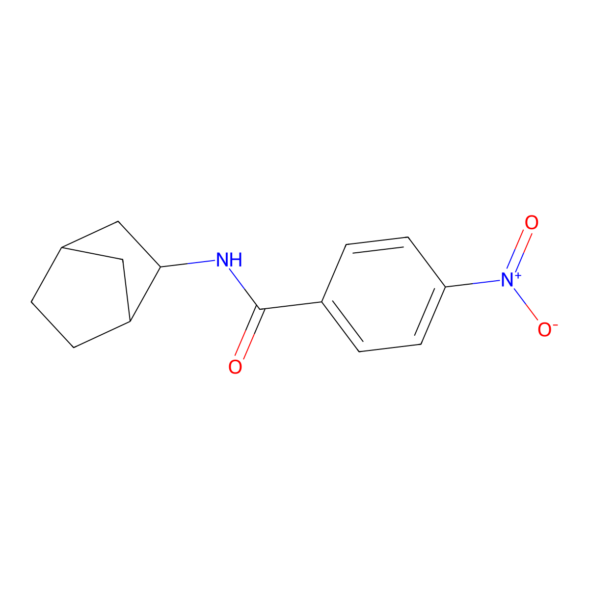 N-(Bicyclo[2.2.1]heptan-2-yl)-4-nitrobenzamide molecular structure, CAS 473709-51-2
