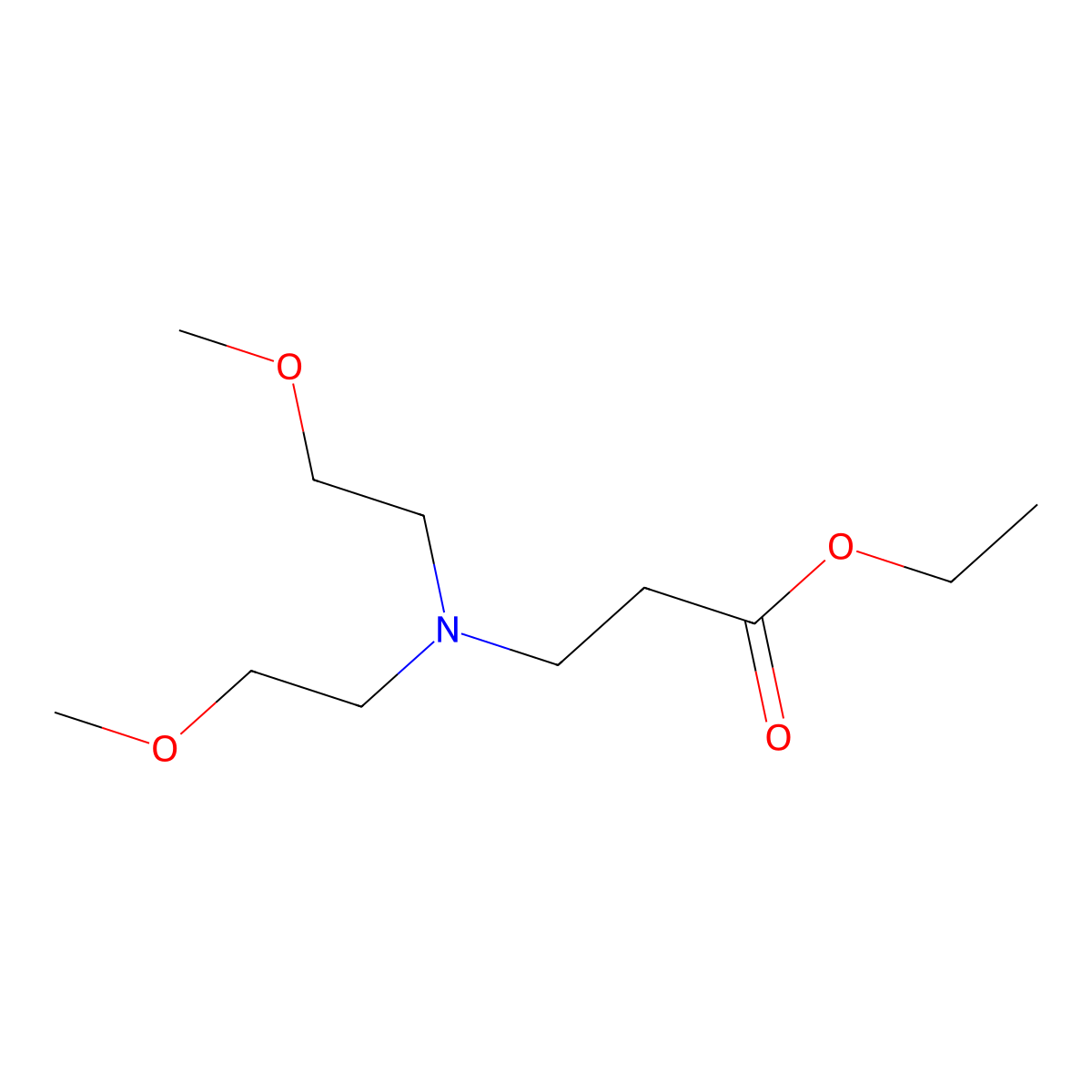 Ethyl 3-[bis(2-methoxyethyl)amino]propanoate molecular structure, CAS 473713-83-6