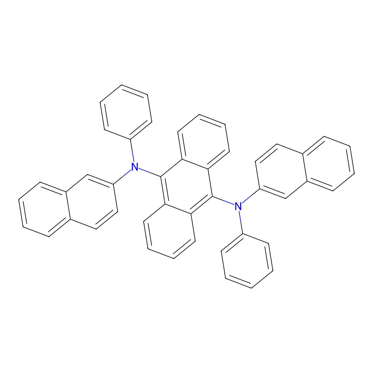 9,10-Bis[N-(2-naphthyl)anilino]anthracene molecular structure, CAS 473717-08-7