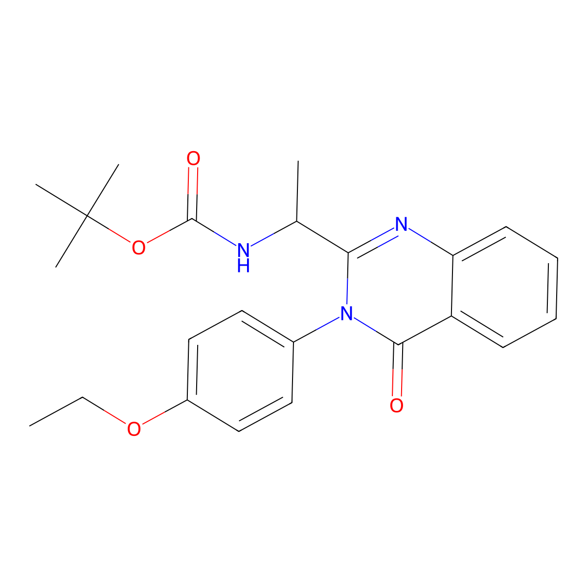 (R)-Tert-butyl 1-(3-(4-ethoxyphenyl)-4-oxo-3,4-dihydroquinazolin-2-YL)ethylcarbamate molecular structure, CAS 473720-84-2