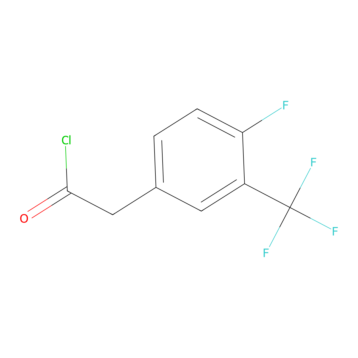 (4-Fluoro-3-trifluoromethyl-phenyl)acetyl chloride molecular structure, CAS 473721-14-1