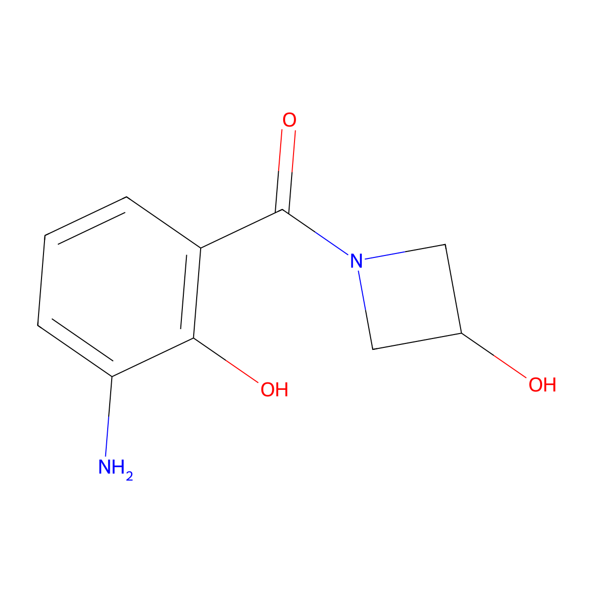 (3-Amino-2-hydroxyphenyl)(3-hydroxyazetidin-1-yl)methanone molecular structure, CAS 473730-94-8