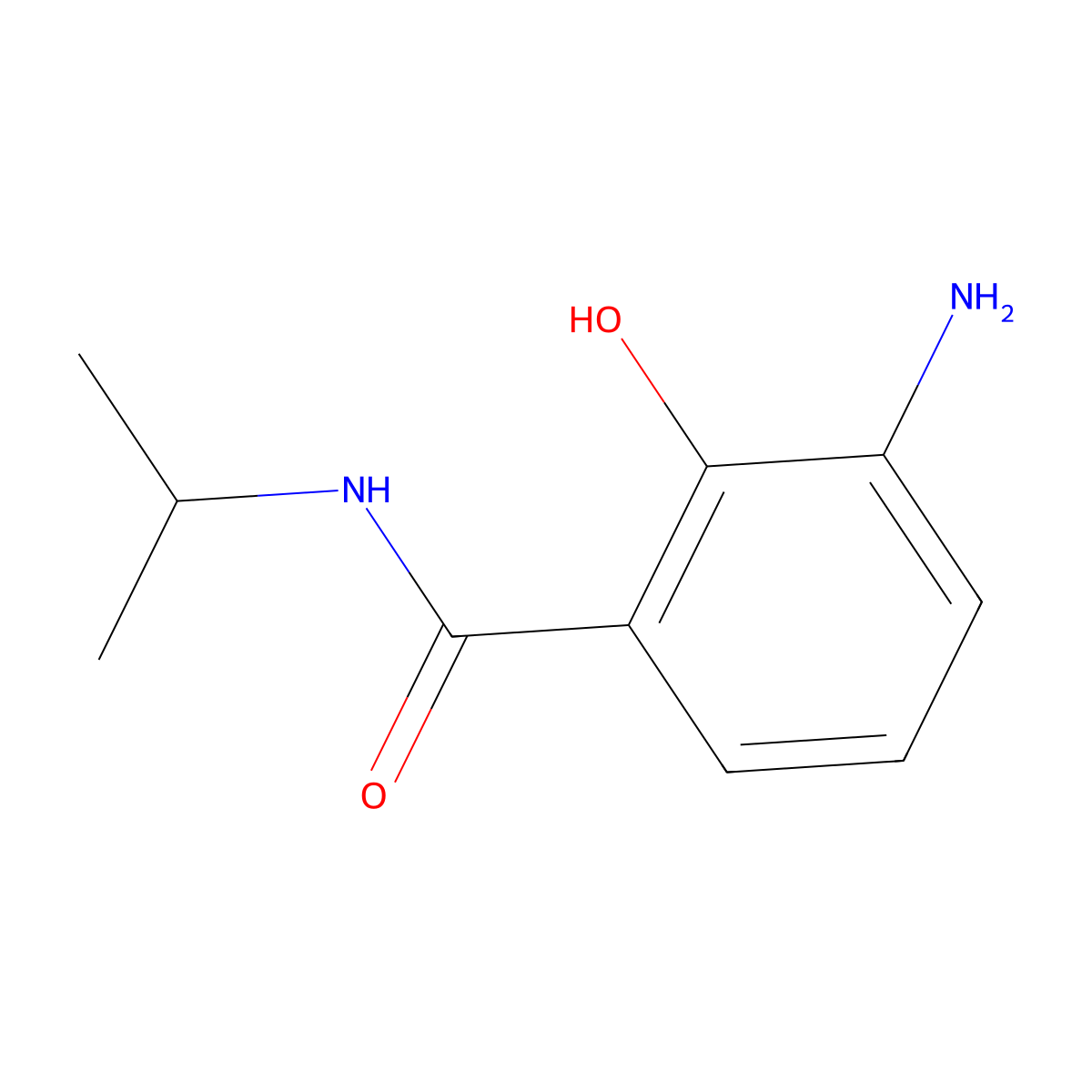 3-amino-2-hydroxy-N-isopropylbenzamide molecular structure, CAS 473730-97-1