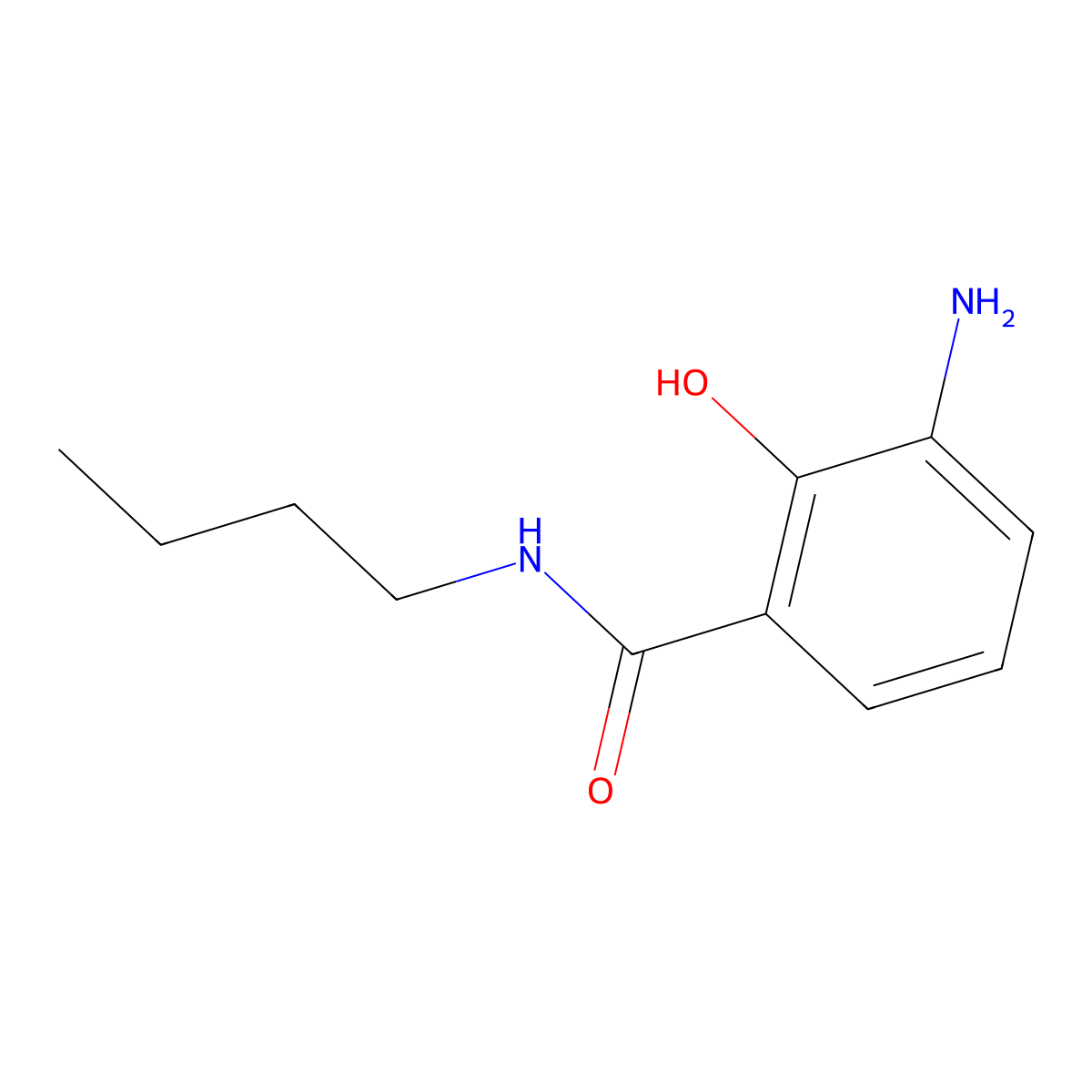 3-amino-N-butyl-2-hydroxybenzamide molecular structure, CAS 473730-98-2
