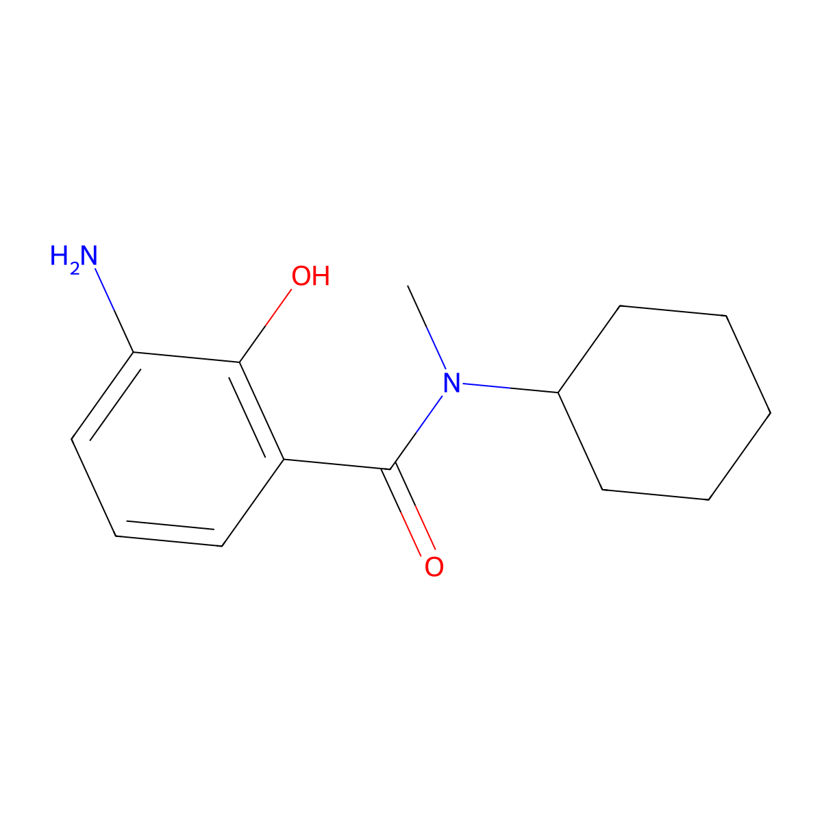 3-Amino-N-cyclohexyl-2-hydroxy-N-methylbenzamide molecular structure, CAS 473731-12-3