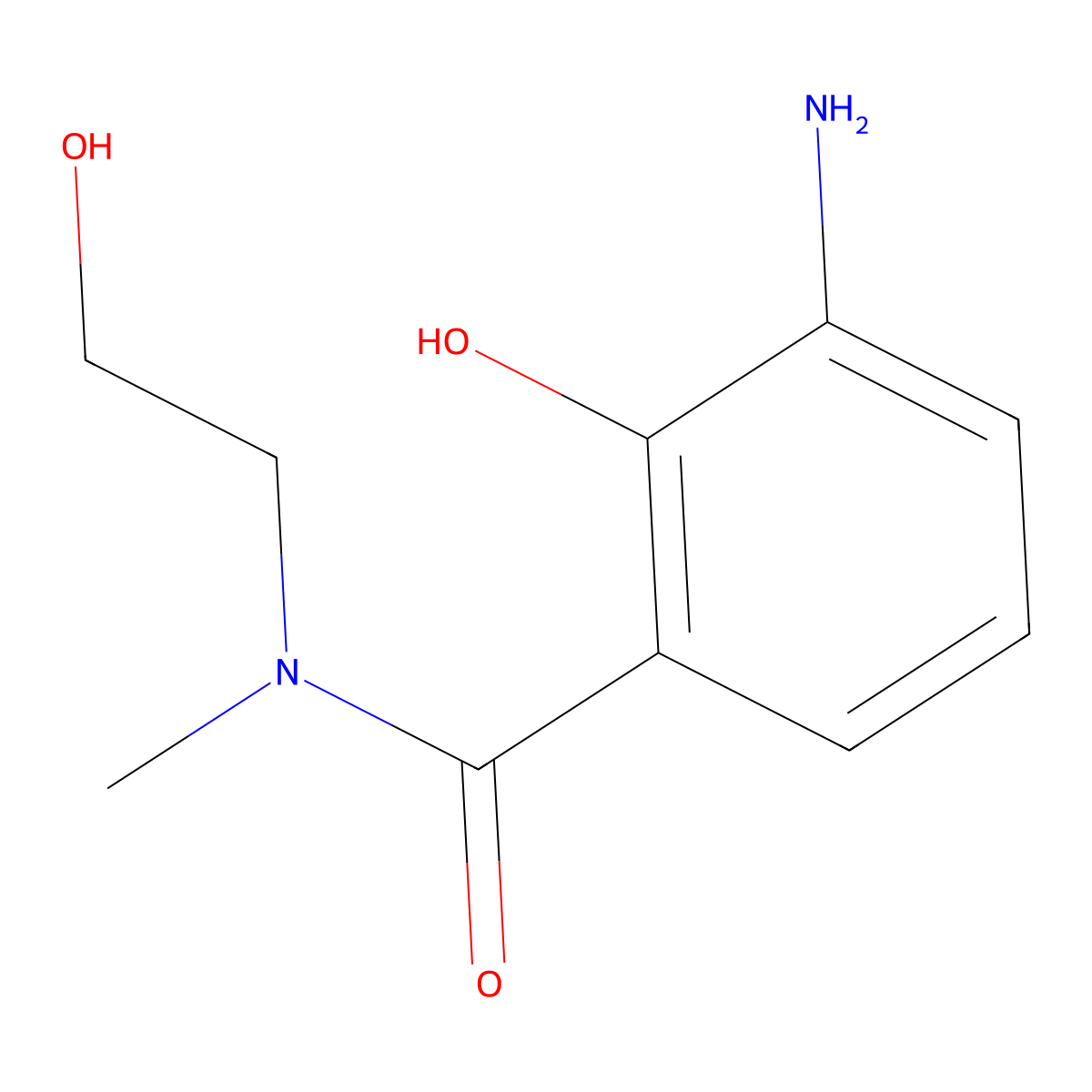 3-Amino-2-hydroxy-N-(2-hydroxyethyl)-N-methylbenzamide molecular structure, CAS 473731-22-5