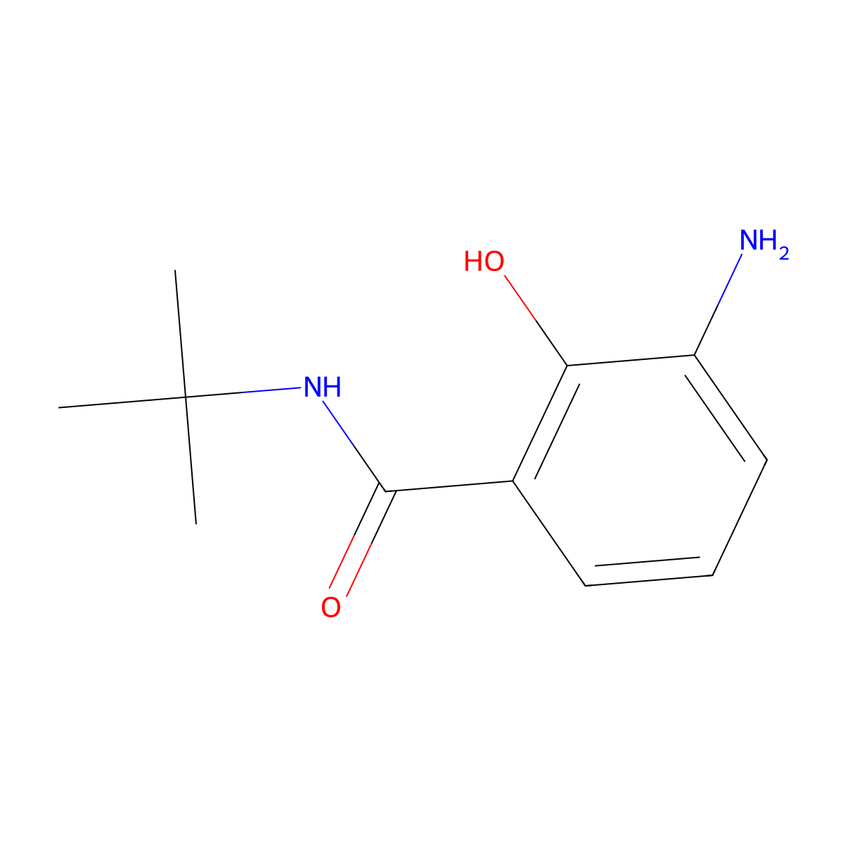 3-amino-N-tert-butyl-2-hydroxybenzamide molecular structure, CAS 473731-39-4