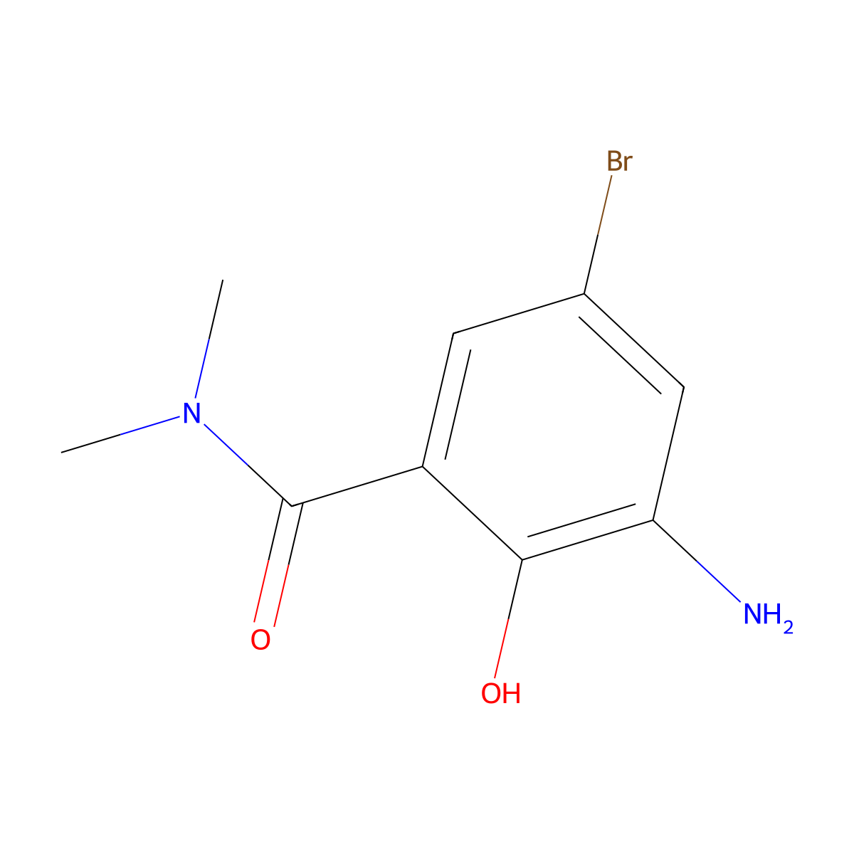 3-Amino-5-bromo-2-hydroxy-N,N-dimethylbenzamide molecular structure, CAS 473731-68-9