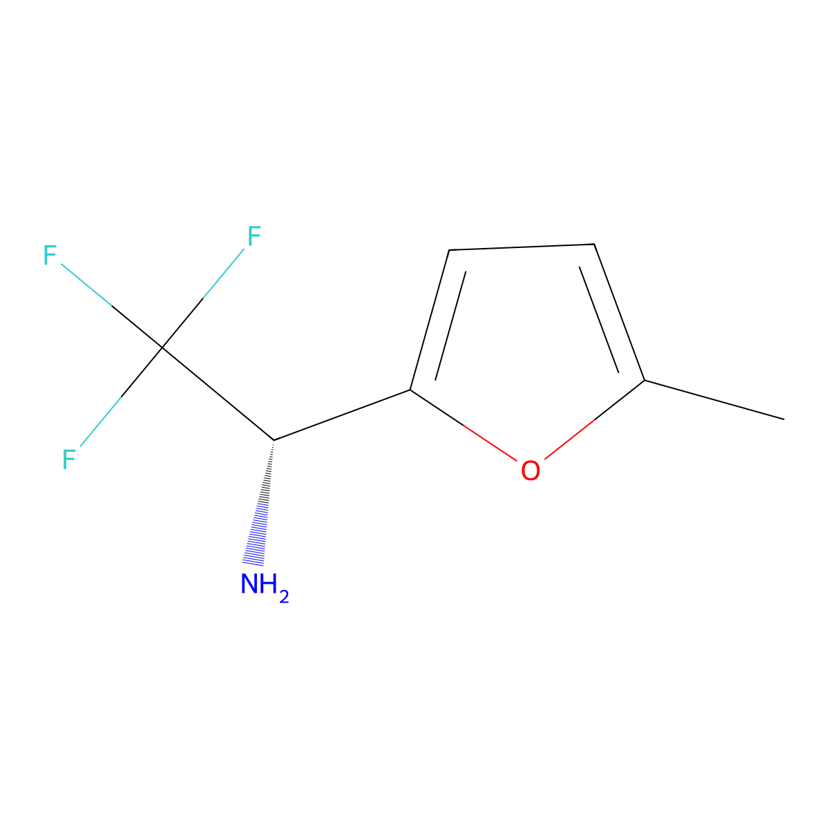 (S)-2,2,2-Trifluoro-1-(5-methylfuran-2-yl)ethan-1-amine molecular structure, CAS 473731-82-7