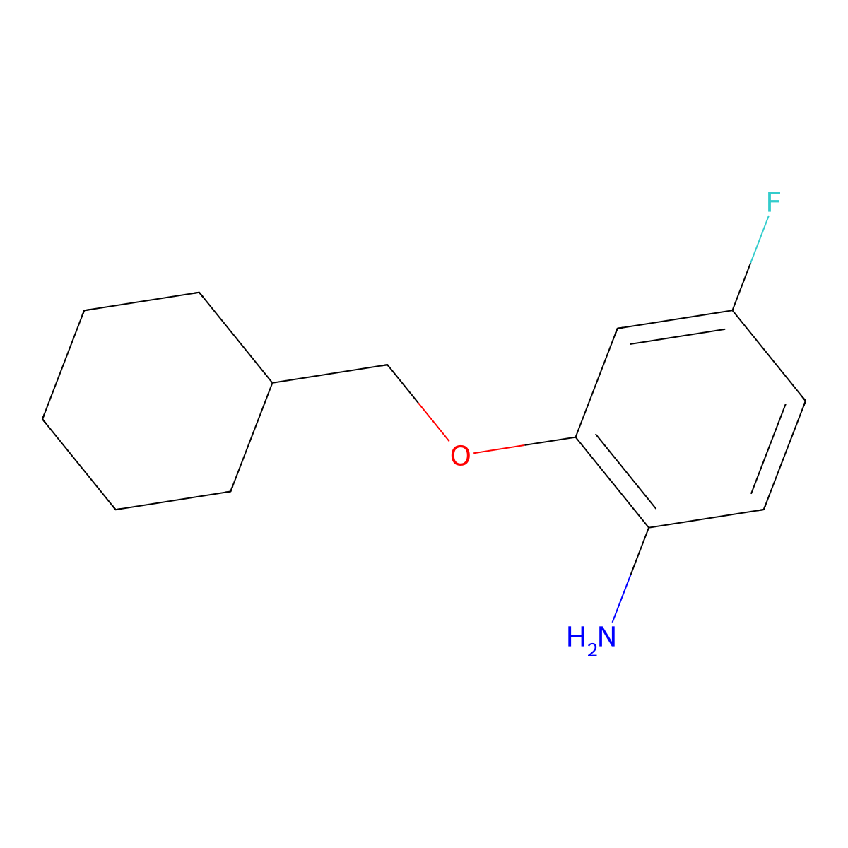 2-(Cyclohexylmethoxy)-4-fluoroaniline molecular structure, CAS 473732-52-4