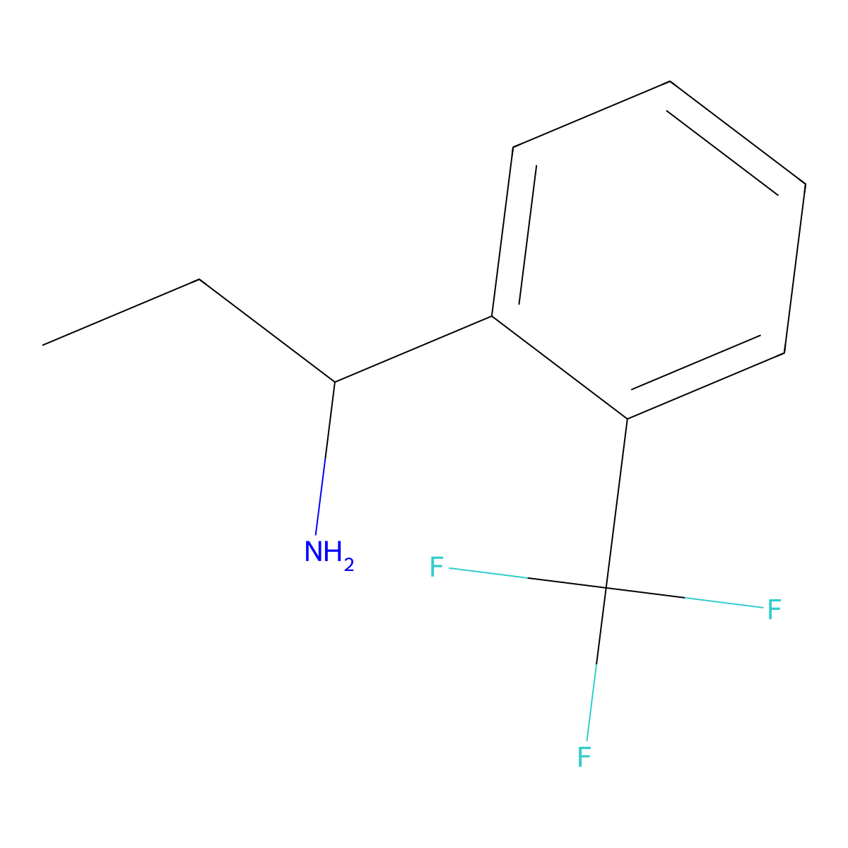 alpha-Ethyl-2-(trifluoromethyl)benzenemethanamine molecular structure, CAS 473732-54-6