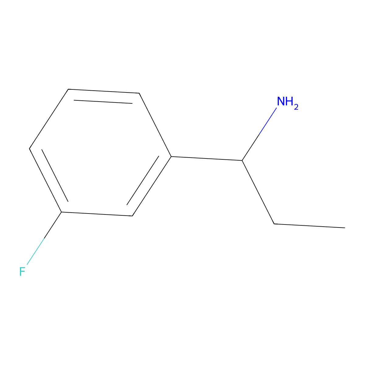 1-(3-Fluorophenyl)propan-1-amine molecular structure, CAS 473732-57-9
