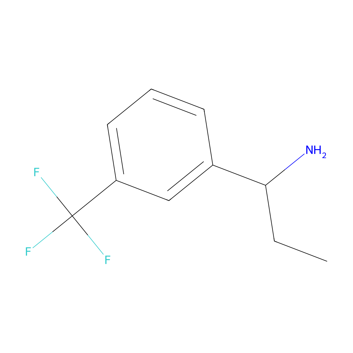 1-(3-(Trifluoromethyl)phenyl)propylamine molecular structure, CAS 473732-59-1