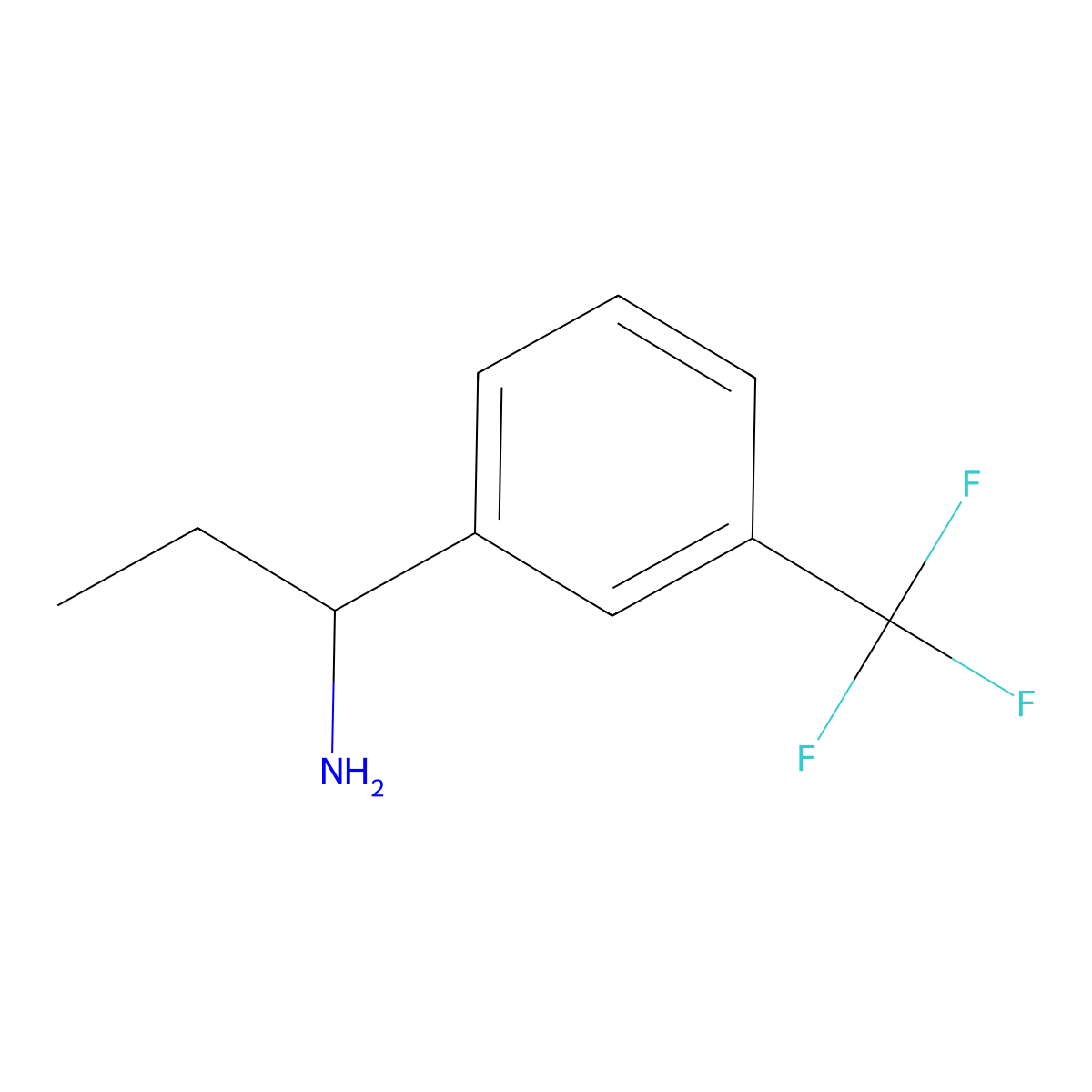 1-(3-(Trifluoromethyl)phenyl)propylamine molecular structure, CAS 473732-59-1