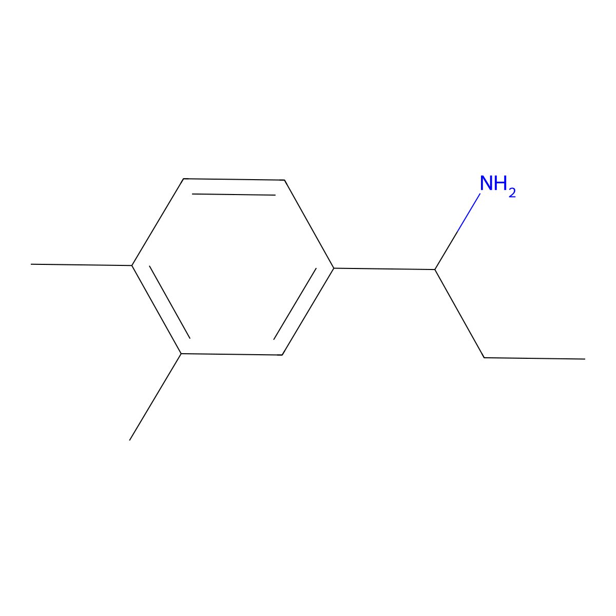 1-(3,4-Dimethylphenyl)propan-1-amine molecular structure, CAS 473732-70-6